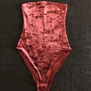 Urban Oufitters Velvet Strapless Bodysuit